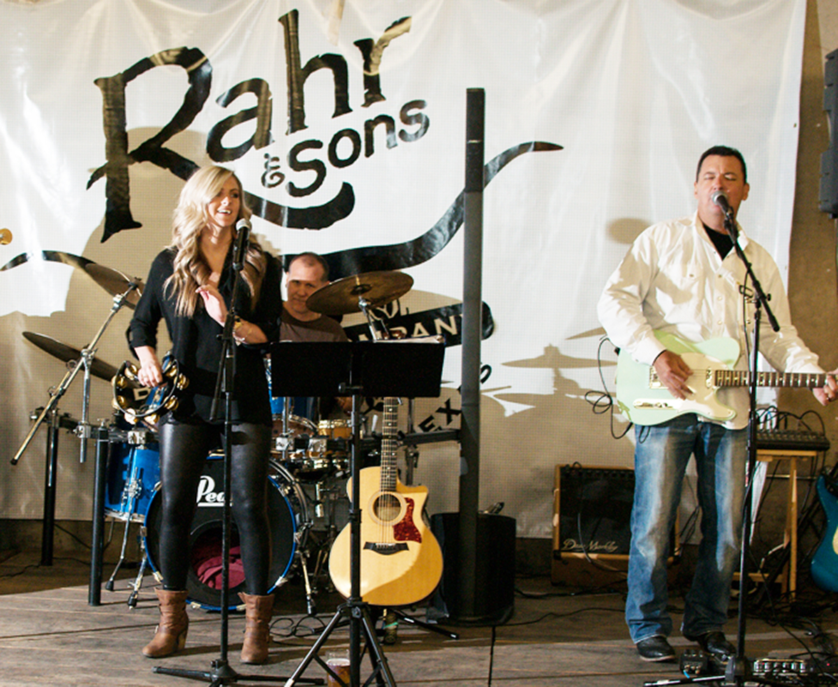 The band on stage